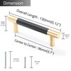 Linkaa Cabinet Handles Gold Drawer Pulls with Black Planting,Cabinet Pulls