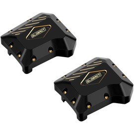 GLOBACT Brass Front & Rear Axles Housing Cover Differential Cover 124g Counterweight for 1/10 TRX4 TRX6 RC Crawler Car Upgrades Parts (2PCS)