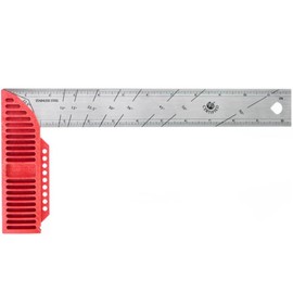 Kapro - 309 LEDGEND Try & Mitre Square - With Stainless Steel Blade & Polycast Handle - Features Beveling Angle Markings, Hands-Free Ledge, Inch and Centimeter Gradations - 12 Inch