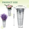 YEENAASY Galvanized Metal Bucket Vases Set of 8, 9 Inch