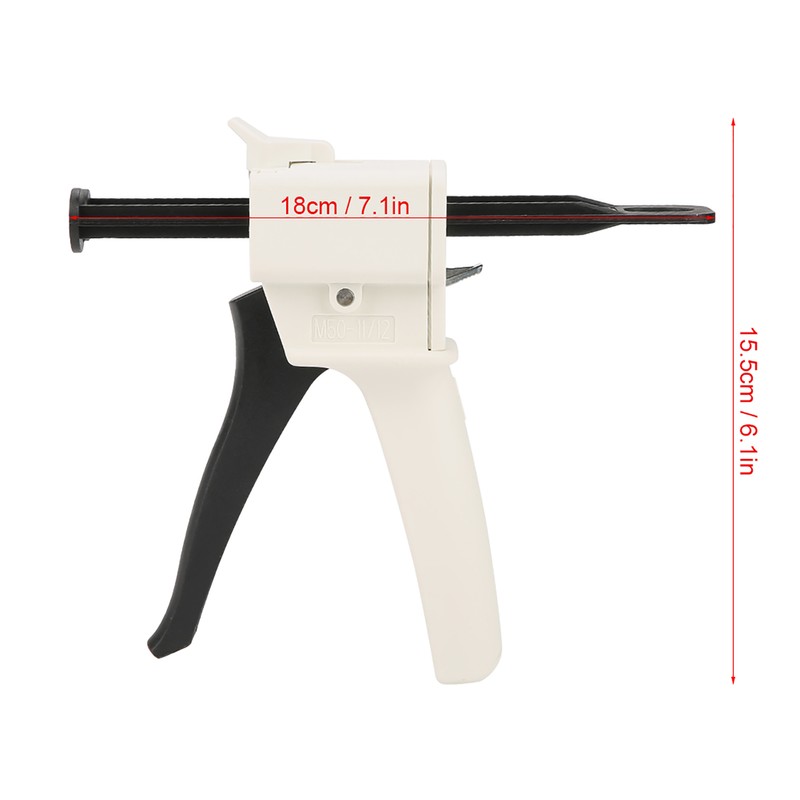 Dental 1:1/2:1 Cartridge Silicone Rubber Mixing Dispenser Delivery Impression Gun