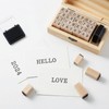 36 PCS Wooden Alphabet and Number Rubber Stamp Set, Typewriter