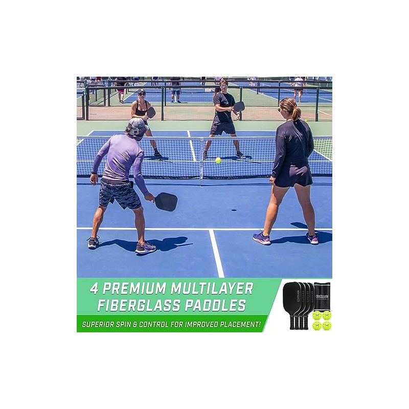 GoSports GS1 Pickleball Paddles - Single, 2 Pack, or 4