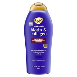 OGX, Shampoo Biotin Collagen, Ideal para Cabello Fino o Delgado, Renueva y Da Volumen, Contiene Provitamina B7, 577ML