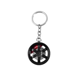 Adunsiaoto Car Tire Keychain Creative Fashion Car Key Chain Type Car Wheel Key Chain Metal Wheel Car Tire Car Key Fob Brake Disc Keychain