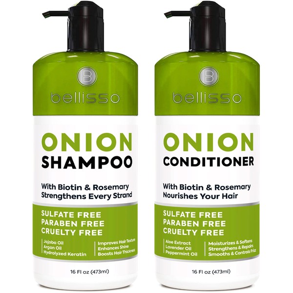 Onion Shampoo and Conditioner Set - With Rosemary and Biotin
