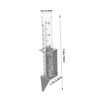 Sosoport 1set Lawn Rain Gauge Stainless Steel Rack Accurate Precipitation