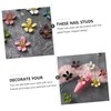 Vaguelly 9pcs Flower Nail Charms Petal Manicure Decals Nail Art