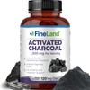 FineLand Activated Charcoal 1300mg - Advanced Digestive Detox Cleanse, Helps