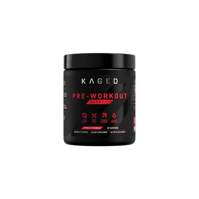 Kaged Polvo Deportivo Pre-entrenamiento para Hombres y Mujeres