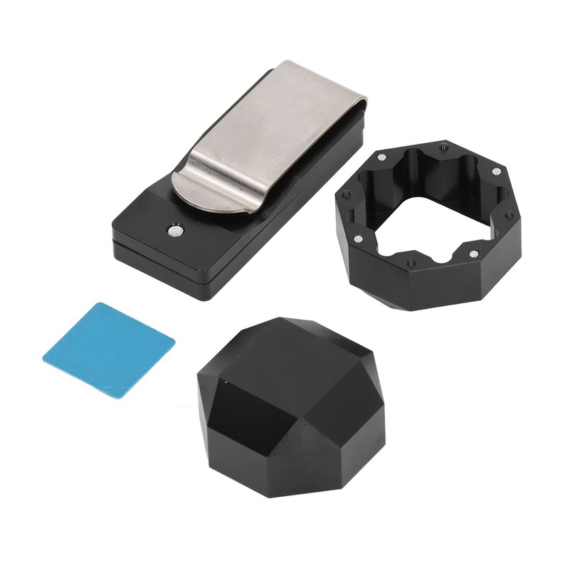 Aluminum Cue Chalk Holder Clip Octagon 2 Layers Silent Billiard