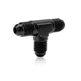 BWBWND 4AN Male Flare Tee Fitting, Aluminum AN4 Flare Tee Block Quick Connect Fuel Hose Connector, Male Thread Coupler Fuel Line Pipe T Union Adapter for Most Cars Trucks SUVs