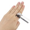 Ring Sizer Measuring Tool 2pcs Black White Reusable Finger European