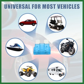 Motoforti 32V Low Profile Mini Fuse Adapter Kit with 2pcs 15A Blade Style Fuse Long-lasting