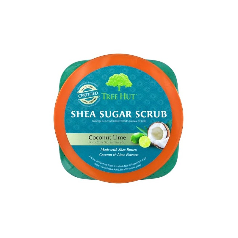 TREE HUT, Coconut Lime Shea Sugar Scrub, Exfoliante Corporal de