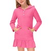 BesserBay Girls Summer Long Sleeve Button Down Solid Cover Ups