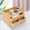 Office Storage Supplies Table Organizer For Bamboo Desk with 3