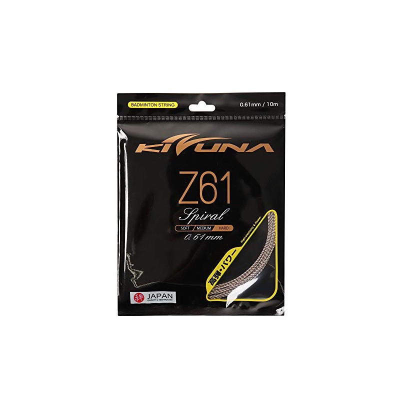 KIZUNA Badminton String Z61 Spiral WHT (White/FF/Men's, Lady's, Jr)