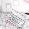 DOITOOL 2pcs Clear Cable Organizer Box Lid Multi-Compartment Cord Storage