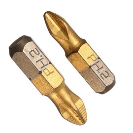 Unbranded 20Pcs 1/4" Screwdriver Bits 25mm PH2 Phillips Anti Slip S2 Screw Driver Set Bits