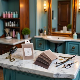 10 Pcs Coffee Bangs Posts, Square Plastic Paste Hair Pads, Easy-to-Use Hair Styling Tools and Grippers for Barbers - Barrettes Hair Styling Accessories