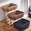 Height adjustable basket stand bakery dessert store display stand square bar