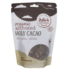 2die4 Live Foods Organic Activated Holy Cacao Cacao Granola Clusters 200g