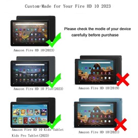 ODQQDO LM 10 (13th Gen 2023/2024) with Auto Wake/Sleep, Anti-Scratch Back & Precise Cutouts for 10 Tablet 10.1" for Kids/Adults(Purple)