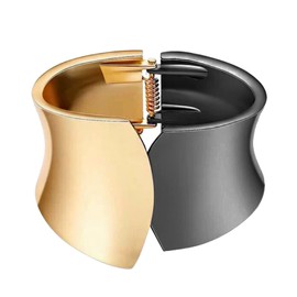 Long tiantian Gold Cuff Bracelet, Chunky Bangle Bracelet for Women, 18K Copper, Hypoallergenic, Pulseras para Mujer