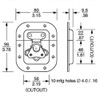 Penn Elcom Genuine 3758 Zinc Recessed Butterfly Latch - Rack