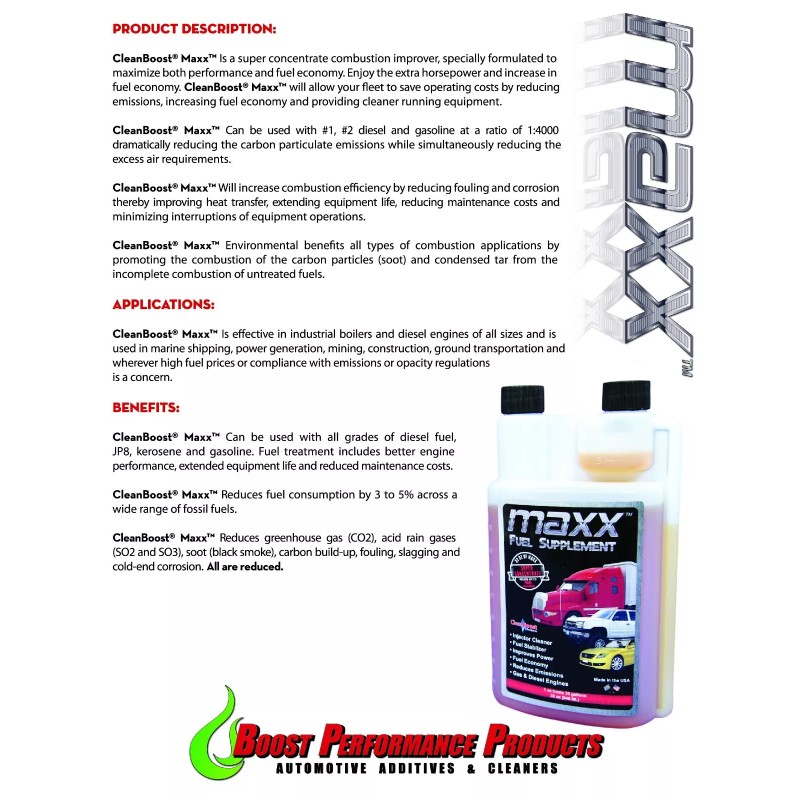 CleanBoost® Maxx™ 08oz Fuel Treatment for Gas & Diesel Fuel