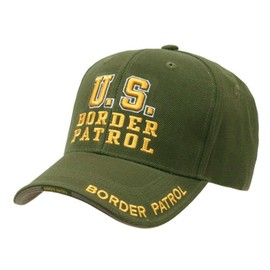RAPID DOMINANCE 3-D High Embroidered Law Enforcement Baseball Caps Hats (Adjtable , BORDER PATROL, OLIVE)