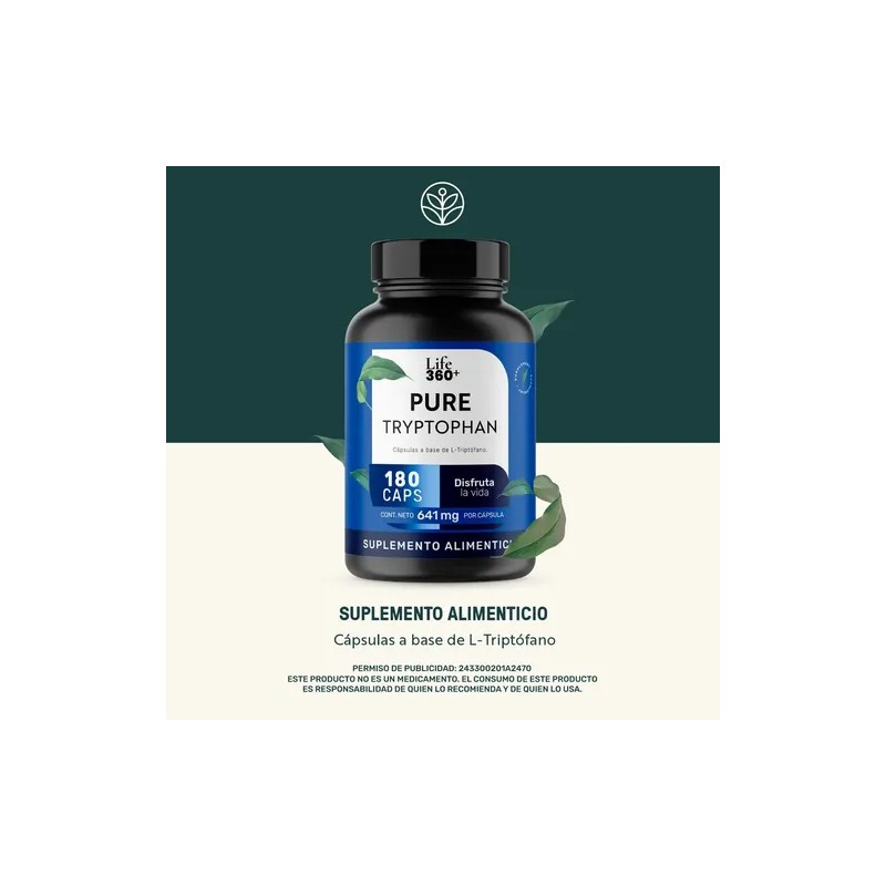 Triptófano Life 360 Pure Tryptophan 180 Cápsulas Sabor