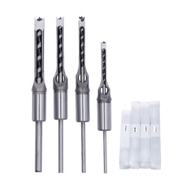 4PCS Woodworking Square Drill Bits Set HSS Wear Resistant 1/4in 5/16in 3/8in 1/2in Countersink Bit