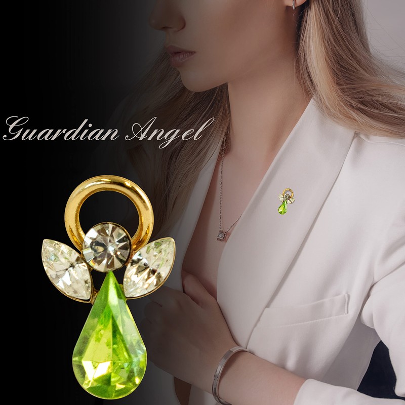Guardian Angel August Birthstone Angel Pin With Gem Stone Sentimental