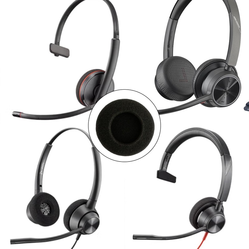 Bojueshaw 4pcs Replacement Headphone Ear Pads,Soft Foam Cushions Compatible,Headphone Covers