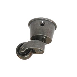 Boxonly Swivel Caster Wheels Polished Antique Cup Type Casters Solid Brass High Load Capacity Universal Furniture Castors for Furniture Suits Beds Armchairs Brown