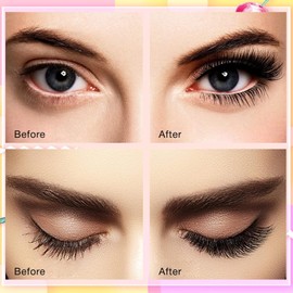 5 Pairs Self Adhesive Eyelashes Natural Look No Glue Needed Reusable Self Adhesive Lashes with Tweezers, Long Eyelashes(Nature-1)