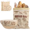 2 Pack Beeswax Bread Bags with 10'' Reusable Bowl Covers