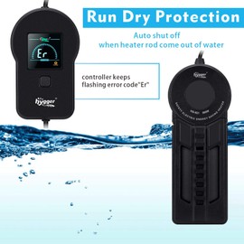 hygger Fast Heating Aquarium Heater 500W with Digital Controller for 60-120 Gallon Fish Tank Cichild Turtle Pond Accurate Adjustable Temperature