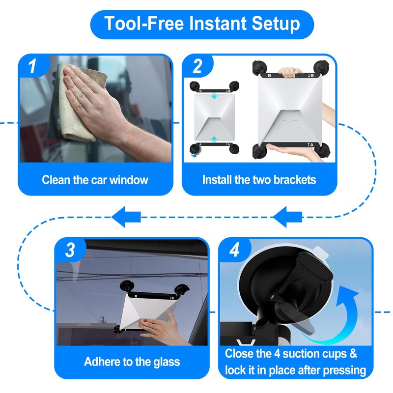 Starlink Mini Suction Cup Mount for Car Sunroofs & Windows,