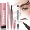 Ledeak Eyebrow Pencil, 3D Waterproof Microblading Eyebrow Pen with 4