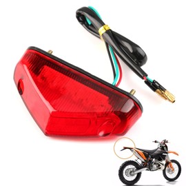 Hugfads High Quality Motorcycle Tail Light Brake Tail Light 12V 9 LED E-Approved Universal for Motorcycles ATV Dirt Bike Scooter