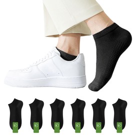 Mens Ankle Trainer Socks - 6 Pairs Summer Thin Breathable Causal Low Cut Socks Cotton UK