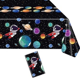 YXHZVON Astronaut Theme Tablecloths, Space Tablecloth, Rectangle Planet Tablecloth, Children's Birthday Party, Space Party for Children, Theme Birthday Party Decorations (130 x 220 cm)