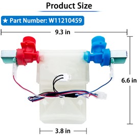 W11210459 W10869799 Washer Water Inlet Valve Compatible with Whirlpool Kenmore May-tag Crosley Amana Inglis, Replacement for W10701459, W11025984, ap6329217, W10838319,W11038711, 33190190, W11210459VP