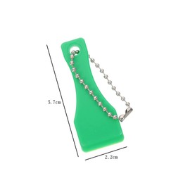 20 Pieces Lottery Ticket Scraper Lottery Ticket Scratcher Sticker Label Remover Plastic Small Scraper Shovel Shape Lottery Scratcher Lottery Scraper with Keychain, Green