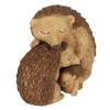 Adorable Brown Resin Hedgehog Family Ornament - 8cm x 11cm