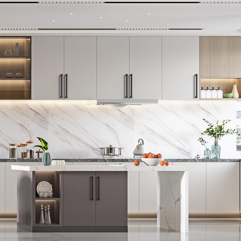 Asidrama 6 Pack 10 Inch(256mm) Matte Black Kitchen Cabinet Handles