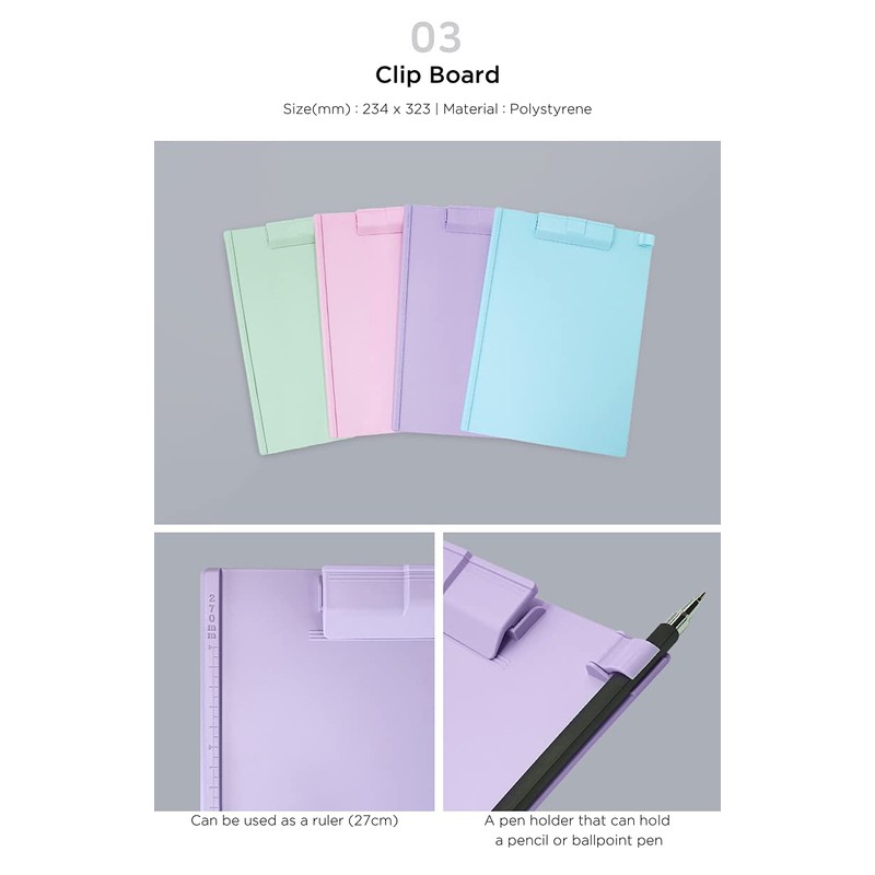 Pastel Desk Organizer Pink Set - 8-in-1 Multi-Functional Office Supply